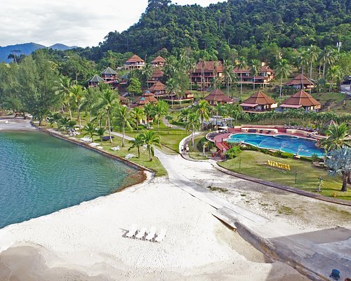 private beach and swimming